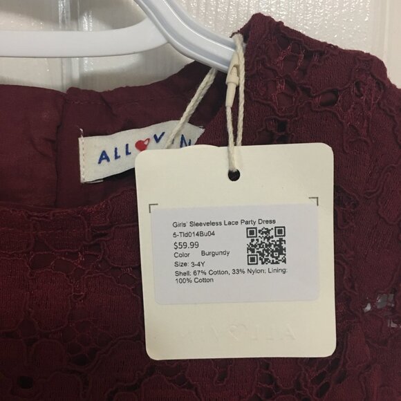 Girls & Toddlers Easter Sleeveless A-Line Lace Party Dress (3-4 years) - Picture 8 of 9